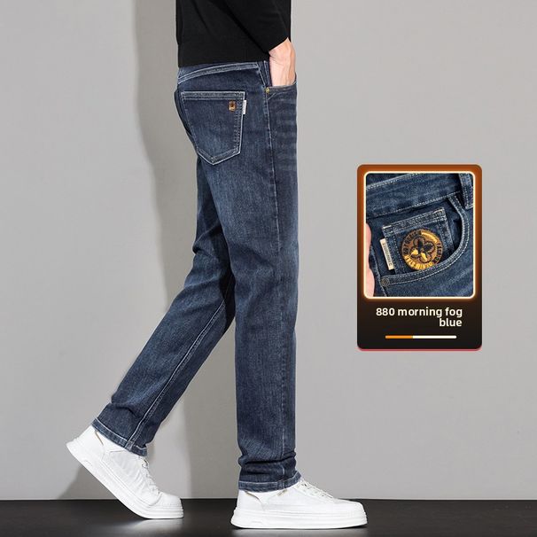 Jeans Men's Loose Straight Pants Stretch Casual Pants_mkmklike.com