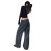 Minghai American Style Washed Leopard Print Jeans Women, Loose Slimming Floor-Length Pants, New Casual Long Trousers For_mkmklike.com