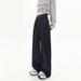 Retro Dark Blue Wide-leg Jeans For Women, 2024 Autumn High-waisted Loose Slimming Vintage Casual Drapey Floor-length_mkmklike.com