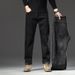Autumn And Winter New Velvet Thickened Jeans Men's Warm Simple And Fattened Plus Size Versatile Business Jeans Men_mkmklike.com