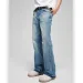 Men's Clothing Men's Ice Blue Ripple Wash Jeans - Bootcut Vintage Denim Pants (Retro Streetwear Style)_mkmklike.com