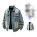 Autumn New Denim Jacket Men's Loose Casual Trendy Thick Top Versatile Comfortable Foreign Trade Jacquard Jacket_mkmklike.com