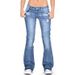 Women's Clothing Jeans Skinny Elastic Fringe Flared Trousers_mkmklike.com