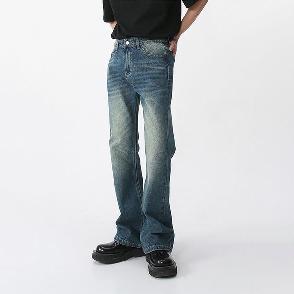 Nordmann American Retro Jeans For Men Summer New High Street Vibe Trendy Loose Straight Casual Pants_mkmklike.com
