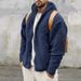 2023 Cross-Border Men's Autumn Winter Double-Sided Fleece Warm Loose Hooded Casual Jacket_mkmklike.com