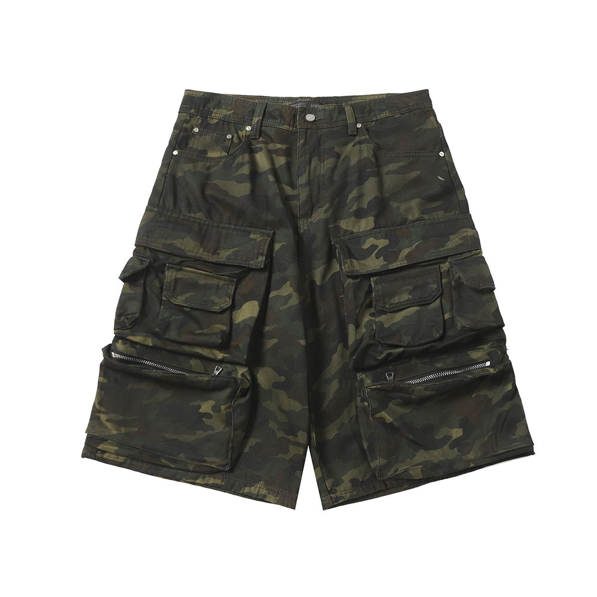 Men's Clothing High Street Vibe Wasteland Style Camouflage Workwear Shorts Wide Leg Personality Shorts Men_mkmklike.com
