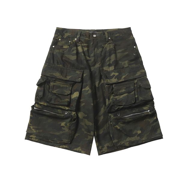 Men's Clothing High Street Vibe Wasteland Style Camouflage Workwear Shorts Wide Leg Personality Shorts Men_mkmklike.com