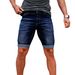 Men's Slim Fit Denim Shorts Summer Stretch Skinny Five Point Pants Export Oriented_mkmklike.com