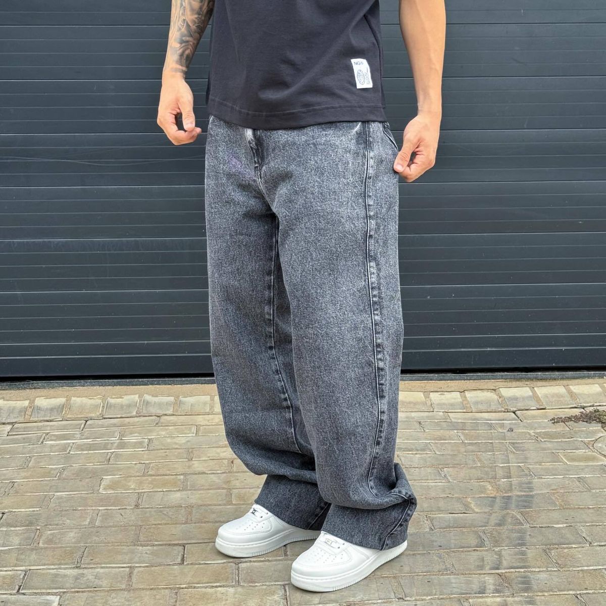 Men's American Vintage Heavy Washed Denim Jeans – Relaxed Straight Fit High Street Casual Trousers_mkmklike.com