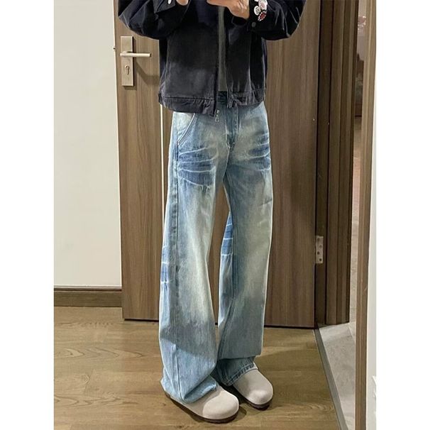 Versatile, Trendy, Fashionable, New Harajuku Style Minimalist Denim Trousers, Exuding A Sophisticated, Relaxed, And Artistic Japanese Vibe._mkmklike.com