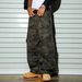 Men's Clothing Street Style Casual Ripped Multi Pocket Cargo Wide Leg Camouflage Jeans_mkmklike.com