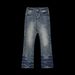 Men's Clothing High Street Old Washed Cleanfit Jeans Men's Trendy Straight Slim Flared Pants_mkmklike.com