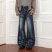 American Washed Cat Whisker Micro Flared Jeans Men's New Casual Niche Couple Floor Pants Trend_mkmklike.com