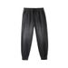 Men's Black Stretchy Casual Pants Skinny Midweight Polyester Cropped Jeans Simple Solid Color Loose Fit_mkmklike.com