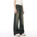 Men's Clothing Autumn New Arrivals Vibe Style Textured Distressed Retro Straight Loose Jeans_mkmklike.com