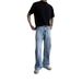 Men's Clothing Retro Blue Cow Washed Slightly Wide Leg Versatile Vintage Cleanfit Jeans_mkmklike.com