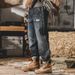 Men's Heavyweight Retro Distressed Jeans Loose Straight Leg Workwear Wide Leg Pants Spring Style_mkmklike.com