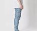 European And American New Jeans Men's Side Pockets Skinny Jeans Casual Overalls Pants Trousers Fashion_mkmklike.com