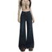 American-style Dark Blue High-waisted Stretch Slimming Jeans For Women, New Spring Fashion, Non-clingy To The Legs,_mkmklike.com