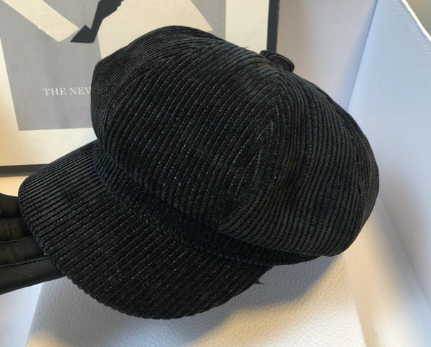 Hot Sale New Women Berets Cap for Winter Corduroy Hats Female Fashion Octagonal Casual Boina Autumn Khaki Black Ladies Warm Caps_mkmklike.com