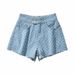 Women’s Clothing Ripped Denim Shorts For Women Summer New High Waist Ins Two Buttons Slimming Raw Edge A Line Wide Leg Hot Pants_mkmklike.com