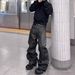 High Street Raw Denim Patchwork Jeans – Men’s Clean Fit Wide-Leg Trousers (Vintage Washed, Double Waistband, S-3XL, Retro Streetwear)_mkmklike.com