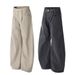 Trendy American Style Denim Scimitar Men's Loose Wide-Leg Vibe High Street Solid Color Versatile Oversized Long Pants_mkmklike.com