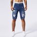 Men's Clothing Micro Elastic Slim Summer Five Point Jeans Casual Shorts Loose Men's Denim Shorts 5 Points Hole_mkmklike.com