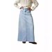 Loose Casual Summer Denim Skirt Women's Midi Skirt Cotton Straight Leg Jeans Skirt Comfortable Breathable Summer Skirt_mkmklike.com