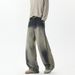 American Retro Wash Gradual Change Scimitar Jeans Men's Slack High Street Trend Casual Versatile Wide Leg Trousers_mkmklike.com