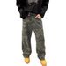 Men's Camo Cargo Jeans – Relaxed Straight-Leg Military Pants (Mid-Rise, Zip Fly, Lightweight For Spring)_mkmklike.com
