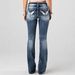 Women's High Waist Stretch Embroidered Denim Jeans - Comfortable & Stylish For Casual & Streetwear Fashion_mkmklike.com