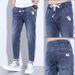 Men's Clothing Elastic Slim Fit Casual Thin Harem Pants Nine Point Pants_mkmklike.com