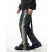Men's Clothing Micro Flared Side Washed Mopping Gradient Jeans For Men And Women Niche Versatile Fashion Trend Trousers_mkmklike.com