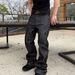 Men's Clothing Vintage Black Washed Heavyweight 646 Selvedge Denim 13oz Slightly Flared Versatile Jeans_mkmklike.com