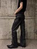 Men's Retro Slim Flared Jeans High Street Style Trendy Casual Washed Floor Length Trousers_mkmklike.com