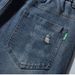 2023 New Spring And Autumn Webbing Hemming Threaded Ripped Jeans Men's Fattened Plus Size 9-point Pants Men's 150kg_mkmklike.com
