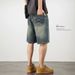 American Ripped Denim Shorts Men's New High Street Trendy Brand Retro Loose Casual Pants Men's Trendy_mkmklike.com