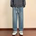 Jeans Men's Spring And Autumn New Straight Loose Versatile Casual Pants Summer Junior High School Students Teen Pants_mkmklike.com