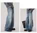 Streetwear Splatter Paint Jeans – Relaxed Straight-Leg Distressed Denim Pants For Men (S-XXXL, Washed Blue, Graffiti-Inspired Urban Style)_mkmklike.com