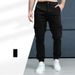 Men's Casual Work Pants With Jogger Cuffs Mid Waist Straight Fit Softener Fabric Slight Stretch Machine Washable_mkmklike.com