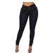 Women's Clothing High Waist Skinny Jeans - French Style Stretch Denim Pants For Slim Fit & Lifting Buttocks (Available In Blue Black, Dark Blue)_mkmklike.com