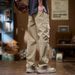 American Sle Casual Loose Straight Leg Multi Ket Outdoor Workwear Trousers Khaki Color Men's Faion Spring New_mkmklike.com