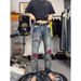 American High Street Patch Ripped Jeans For Men's Fashion Summer New Style, Distressed, Washed, Slim Fit, Versatile,_mkmklike.com