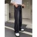 Men's High-Waisted Wide Leg Jeans – Oversized Straight Cut With Dragging Hem Multi-Pocket Utility_mkmklike.com