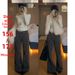 2026 Retro Leopard Print Straight-Leg Jeans For Women, Spring And Autumn, High-Waisted, Street Style, Slimming,_mkmklike.com