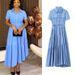 Women's Clothing Spring And Summer Women's Casual Belted Shirt Dress_mkmklike.com