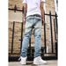 Streetwear Distressed Jeans – Slim Fit Vintage Washed Denim (S-3XL, Hip-Hop Stretch, Faded Blue, Casual Everyday Wear, Unisex Urban Style)_mkmklike.com