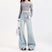 High Waist Stretchy Flare Jeans For Women - Slim Fit Bootcut Pants With Comfortable Elastic Fabric & Vintage Wash (Light Blue/Retro Blue, XS-2XL)_mkmklike.com