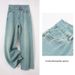Retro-style High-waisted Wide-leg Pants, 2025 Spring New Fashion Versatile Washed Loose Women's Jeans_mkmklike.com